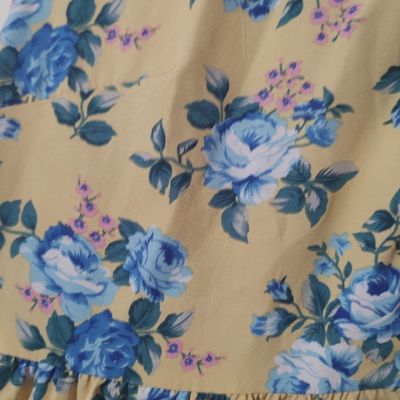 Plus Floral Print Button Front Dress - Picture 4 of 4